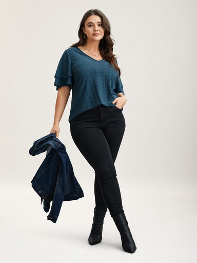 Blusa estampada con aberturas (copia)