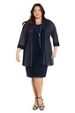 Vestido con chaqueta con purpurina