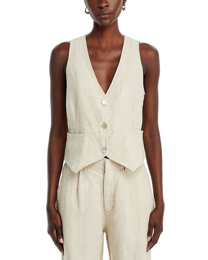 Blusa tipo chaleco con espalda ceñida
