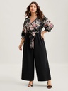 Enterizo floral de pierna ancha