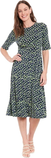 Vestido midi con manga corta