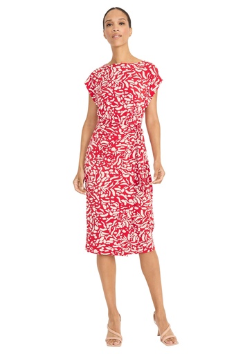 Vestido sólido de falda traslapada Jasmin