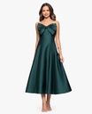 Vestido midi con escote de moño