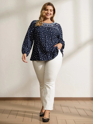 Blusa floral de estilo Bohemio