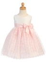 Vestido de shantung y organza