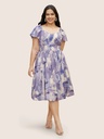 Vestido con estampado en acuarela