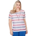Blusa tejida con flecos en el dobladillo