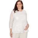 Blusa de malla y estampado floral