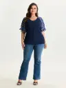 Blusa con mangas de volantes floral