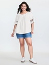 Blusa con ribete de encaje