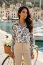 Blusa camisera con estampado floral Brescia