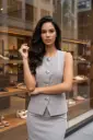 Chaleco formal con maxi botones