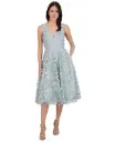 Vestido midi con flores 3D