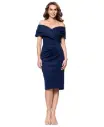 Vestido formal de hombros descubiertos