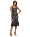 Vestido formal con pedrería floral 