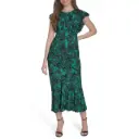 Vestido midi con mangas acampanadas 