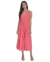 Vestido midi con cintura anudada
