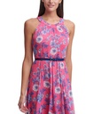 Vestido midi floreado con cinturón