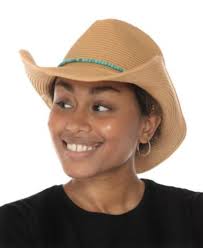 Sombrero vaquero con ribete de cuentas