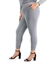 Jogger de punto metalizado