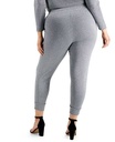 Jogger de punto metalizado