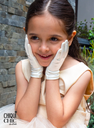 Guantes cortos de raso
