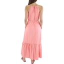 Vestido maxi halter escalonado