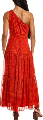 Vestido de un hombro con volantes