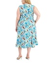 Vestido midi con lazo en la cintura