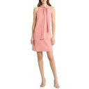 Vestido cuello halter y lazo