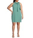 Vestido cuello halter y lazo
