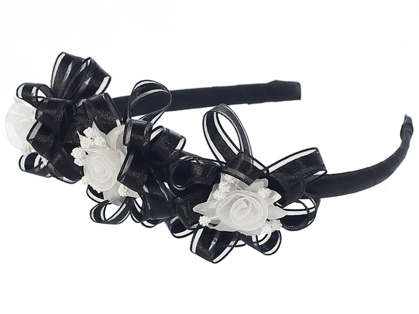 Diadema con flores de organza