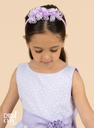 Diadema con flores de organza