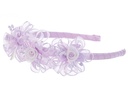 Diadema con flores de organza