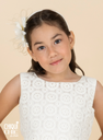 Diadema de raso con tul y flor