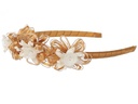 Diadema con flores de organza