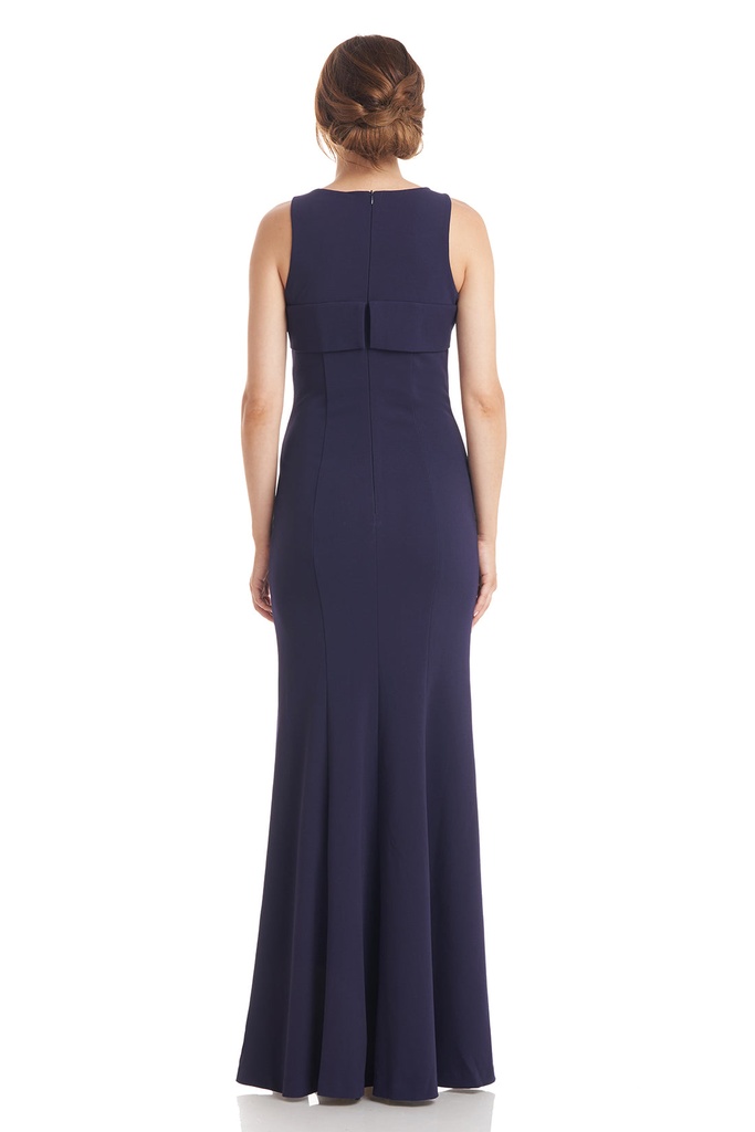 Vestido halter con lazo Leona