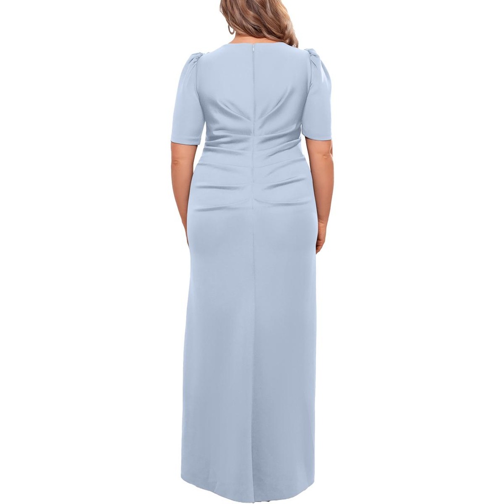 Vestido con mangas cortas cruzado