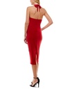 Vestido midi con abertura halter
