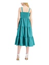 vestido midi a rayas escalonado