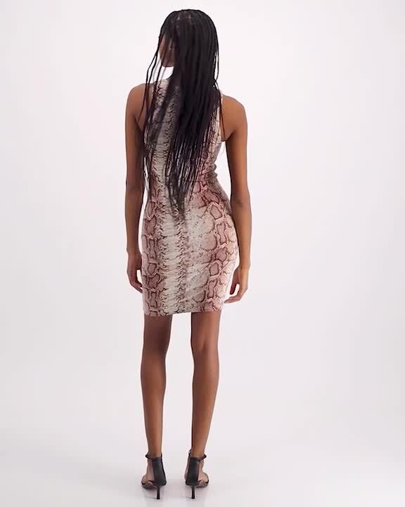 Vestido sin mangas animal print