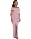 Vestido de crepé de buceo largo