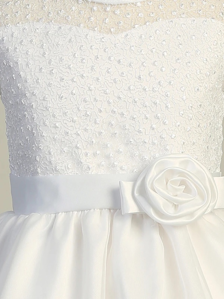 Vestido con apliques de encaje 