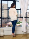 Blusa con cuello drapeado Ivory