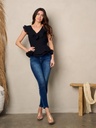 Blusa Peplum con volantes