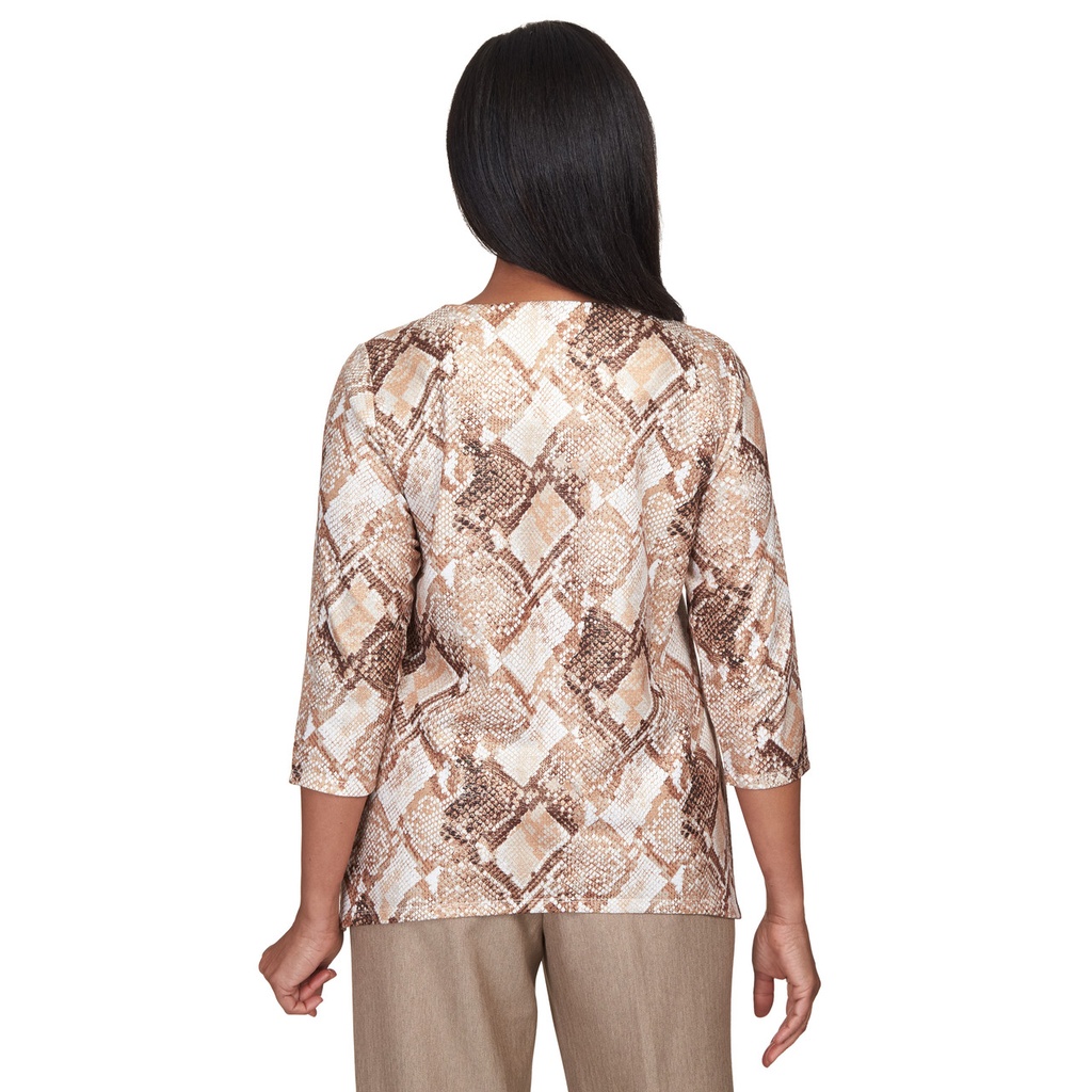 Blusa con estampado de pitón brillante