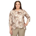 Blusa con estampado de pitón brillante