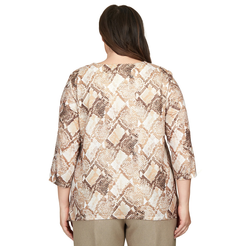 Blusa con estampado de pitón brillante