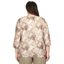 Blusa con estampado de pitón brillante