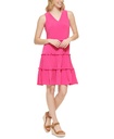 Vestido recto de punto a capas